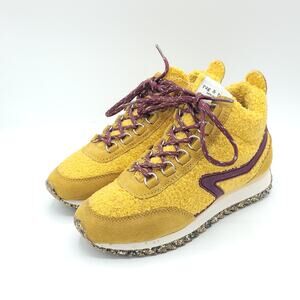 Rag & Bone Retro Hiker Sherpa yellow purple zigzag fuzzy women's size 6